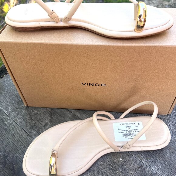 Vince Sandals - Leather - Lucila Birchsand - Like New - Size 9.5 - Picture 4 of 12